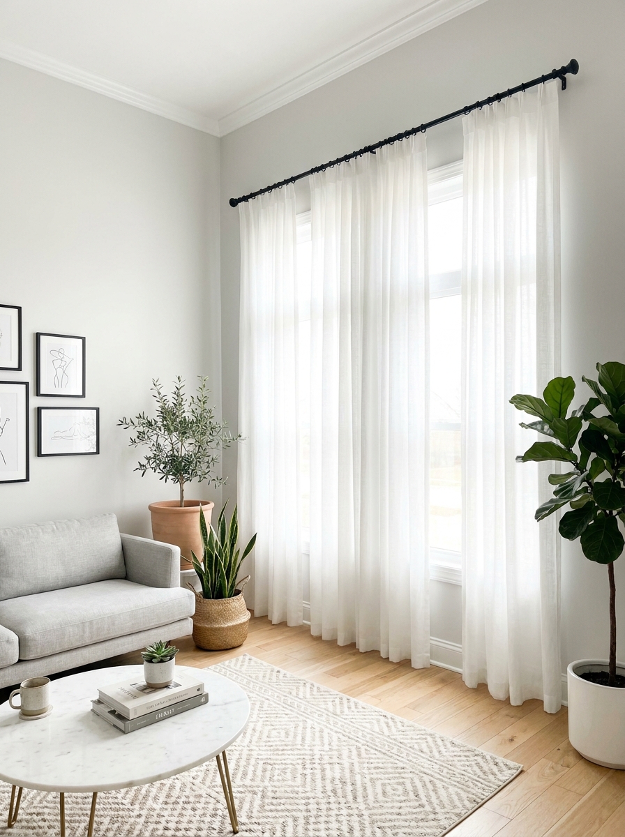 Go Sheer or Semi-Sheer to Draw Light Upward