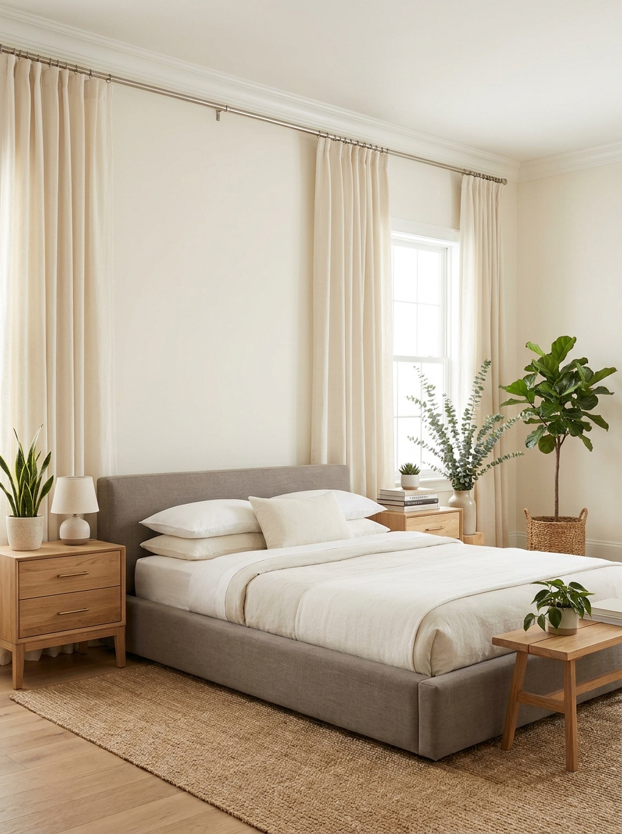 Match Your Curtain Color to Your Walls