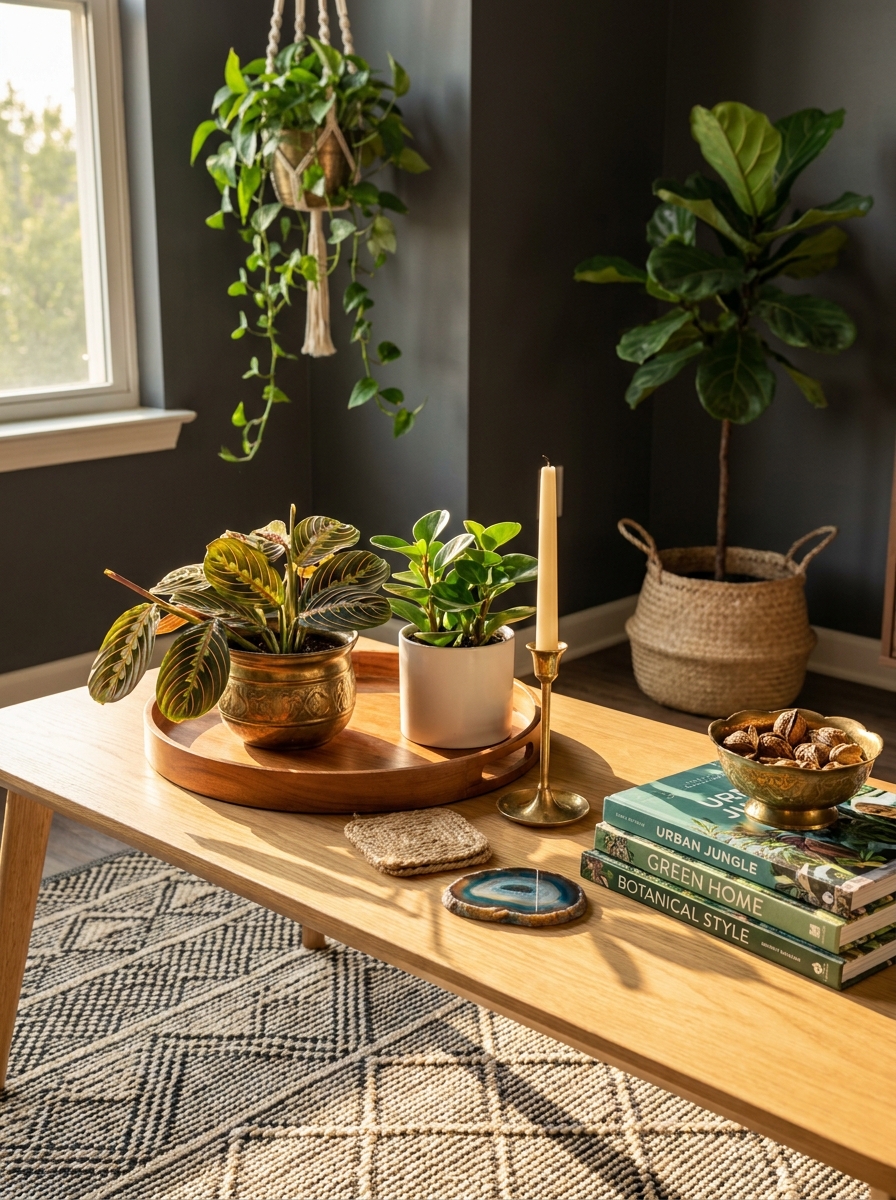 Style a Plant-Focused Coffee Table Vignette