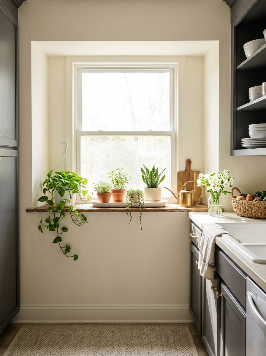 Create a Plant-Filled Window Sill Display