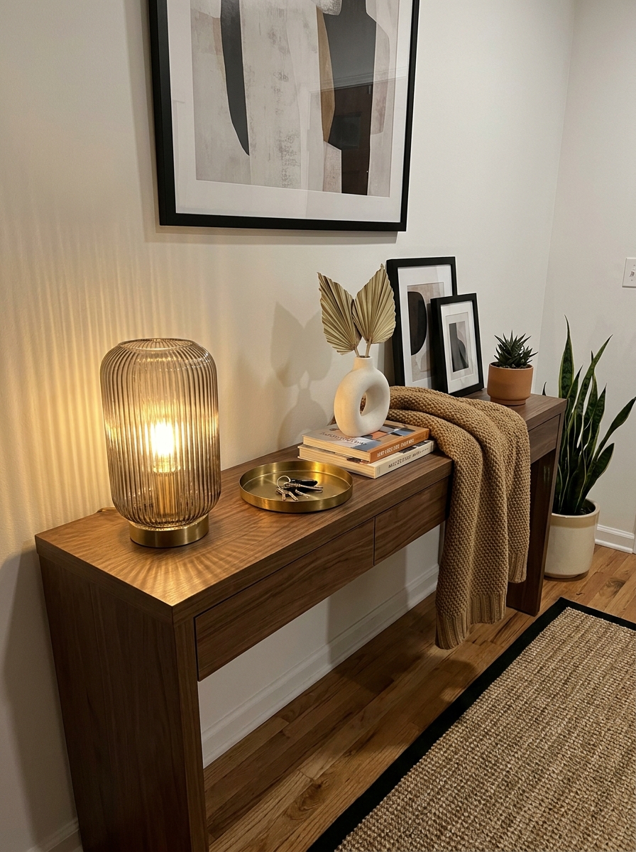 The Ribbed Glass Table Lamp With That Designer Touch