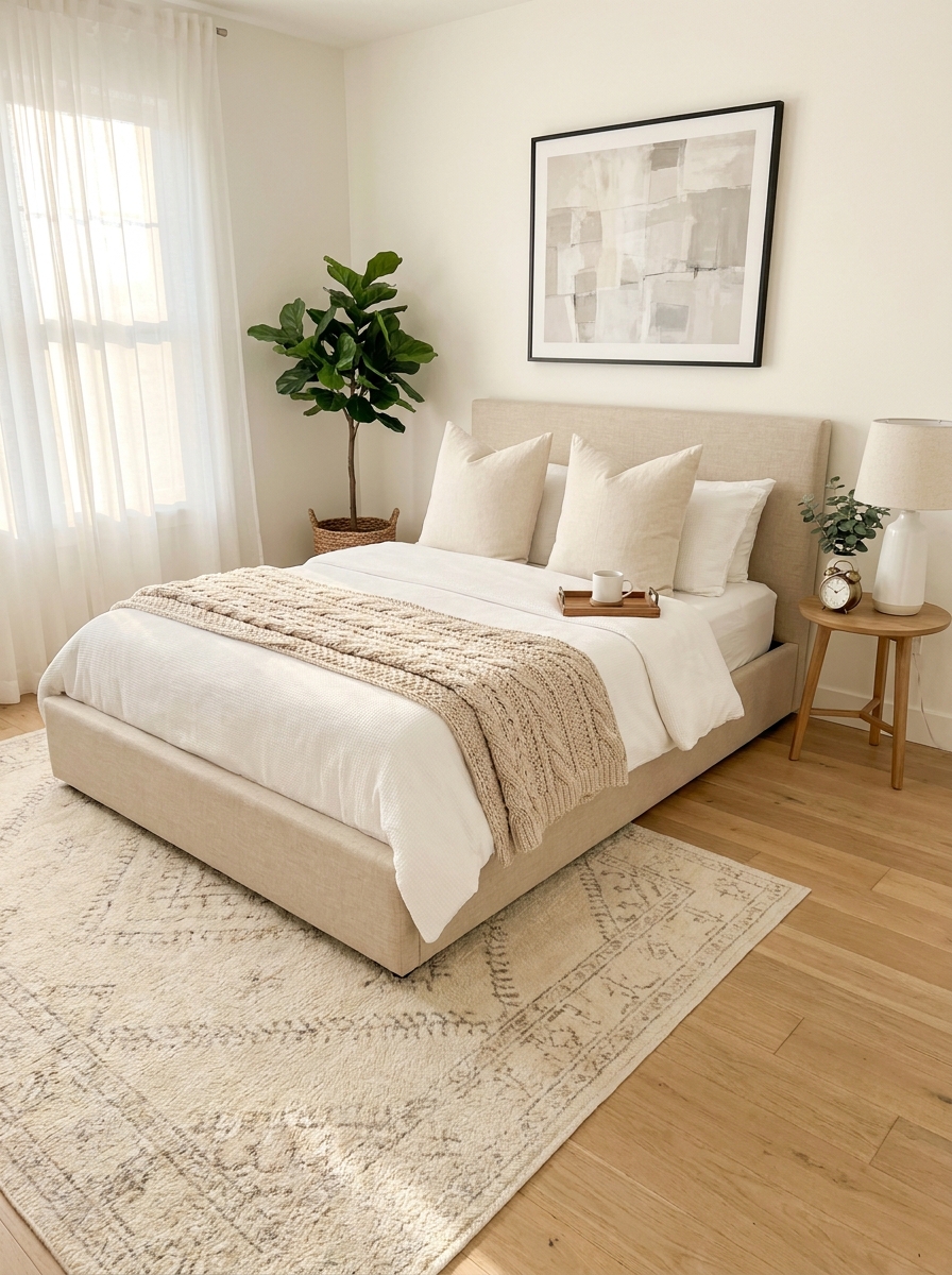 The Linen Platform Bed Frame That Looks So Expensive