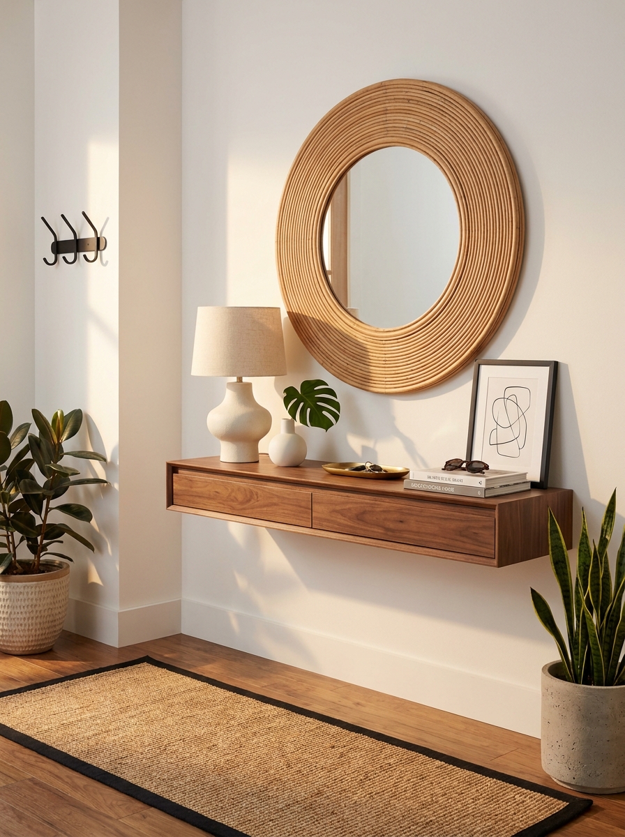 The Round Rattan Mirror That's Not Even Close to Boho