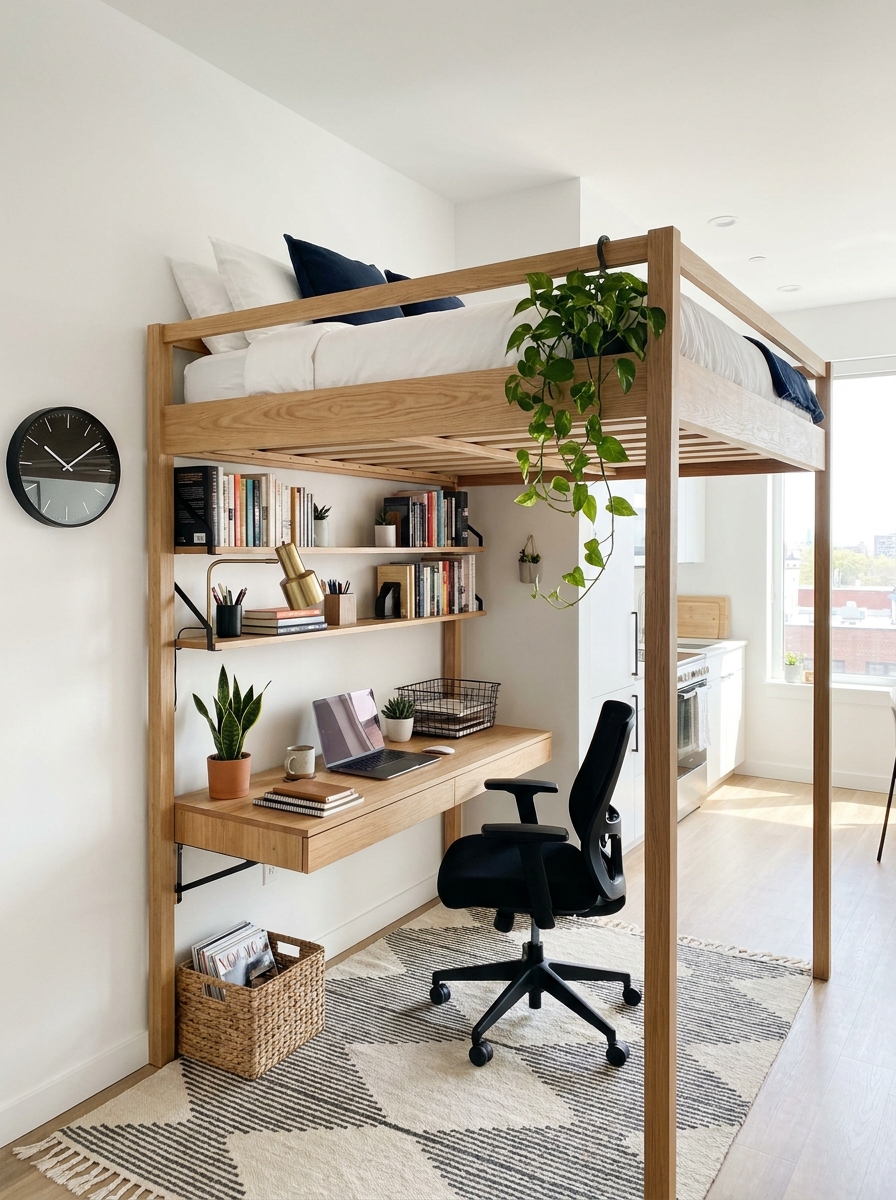A Loft Bed That Doubles Your Square Footage