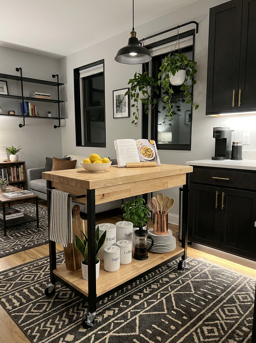 A Kitchen Cart That Moves With Your Needs