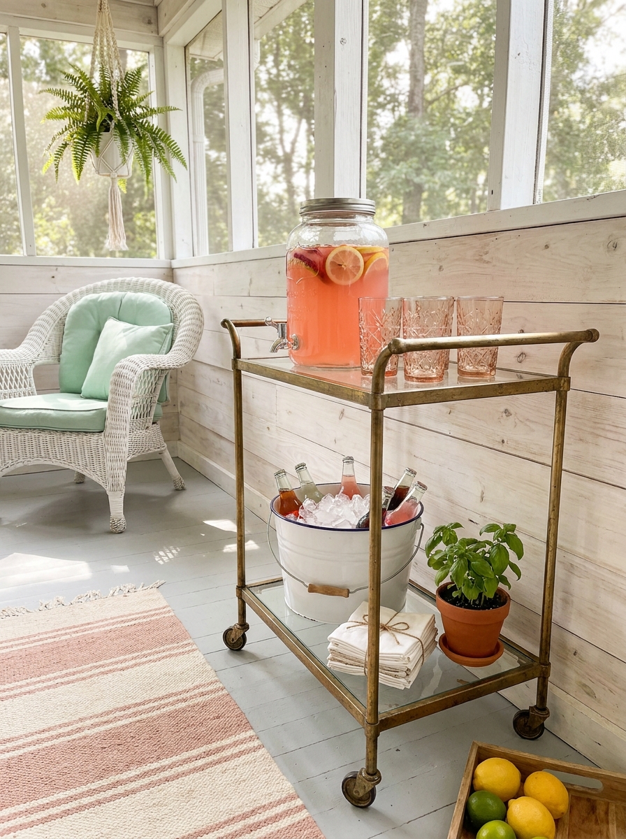 Create a Drink Station with Vintage Charm