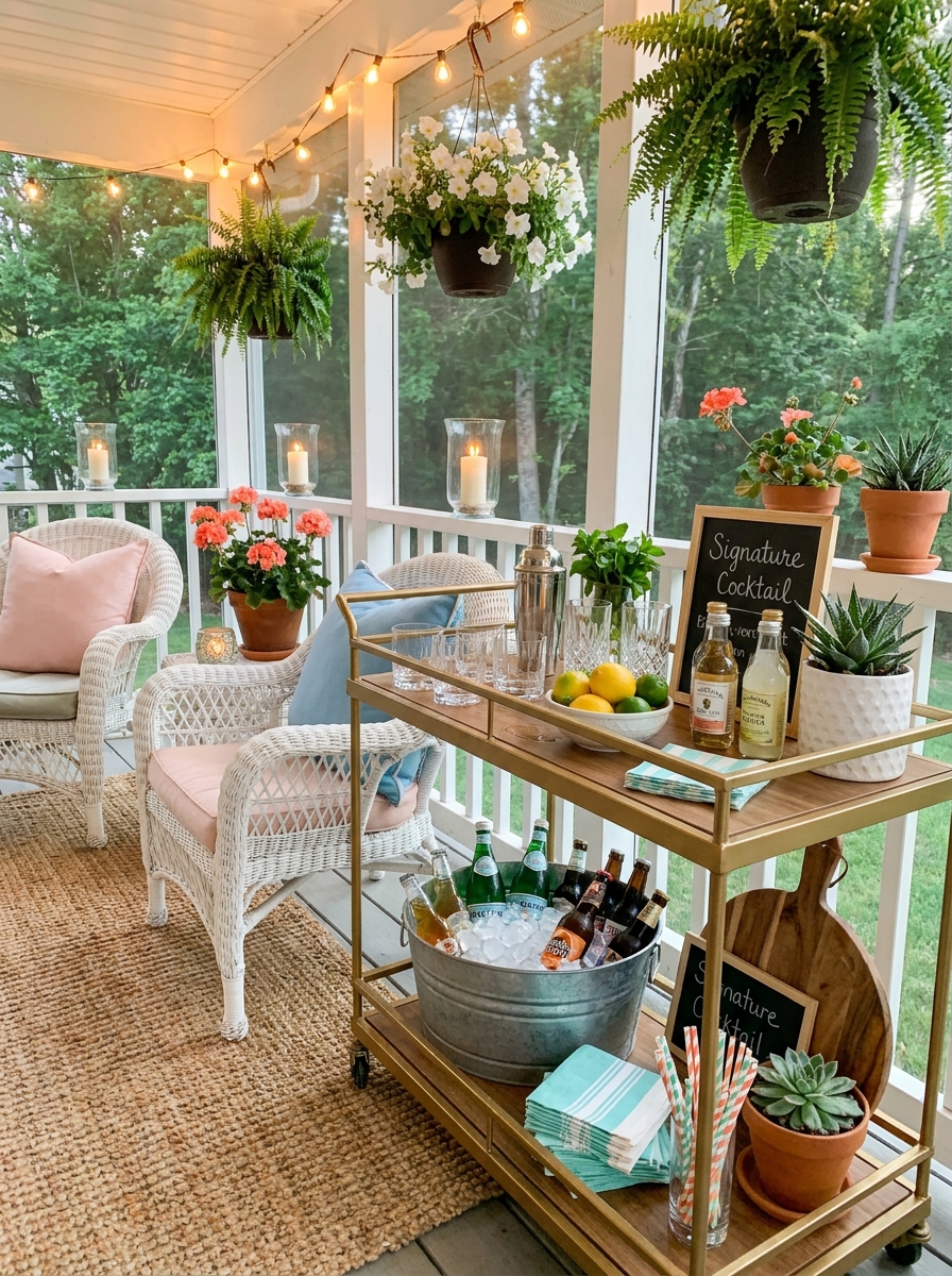 Style an Outdoor Bar Cart for Easy Entertaining