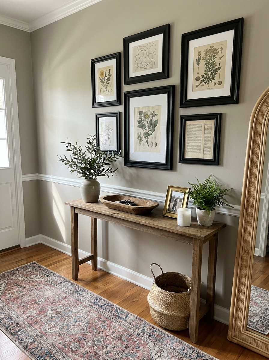 A Gallery Wall Using Thrifted Frames