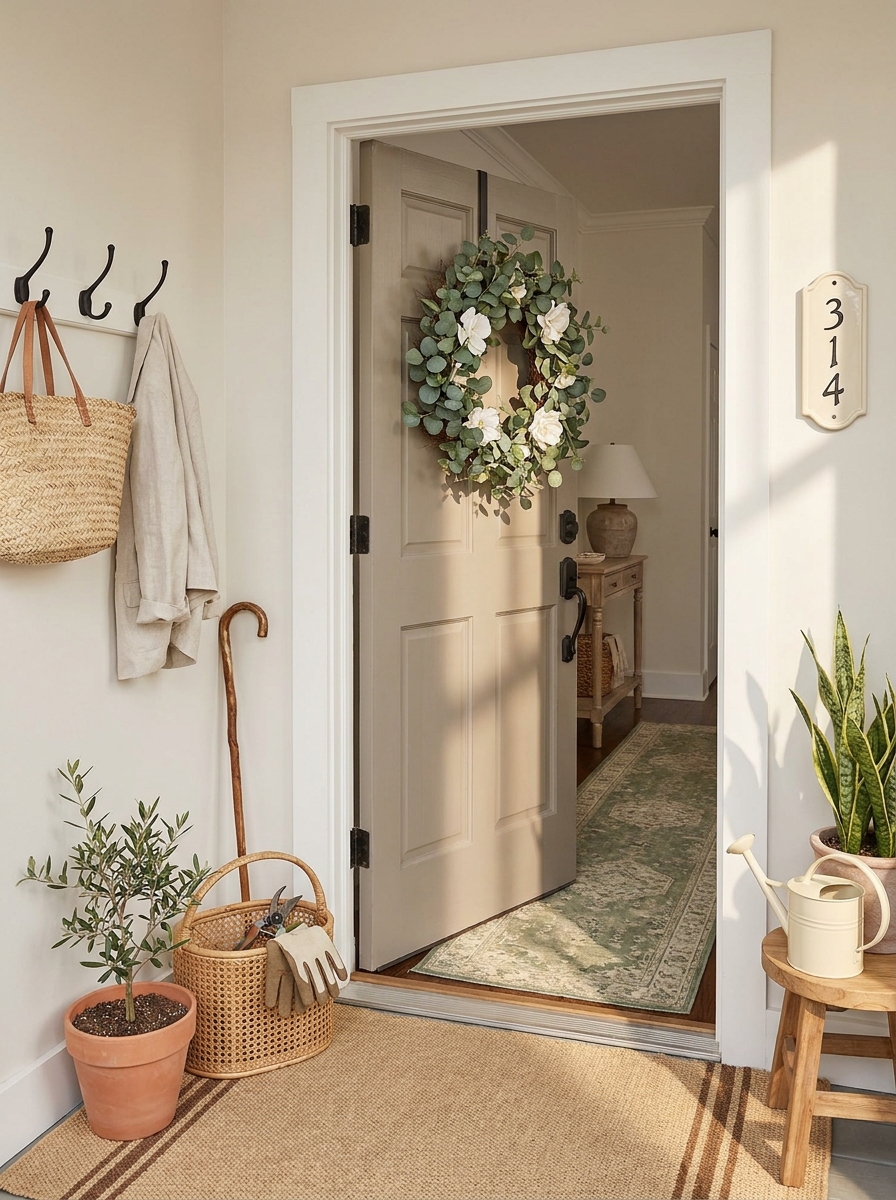 A Door Wreath That Changes With the Seasons