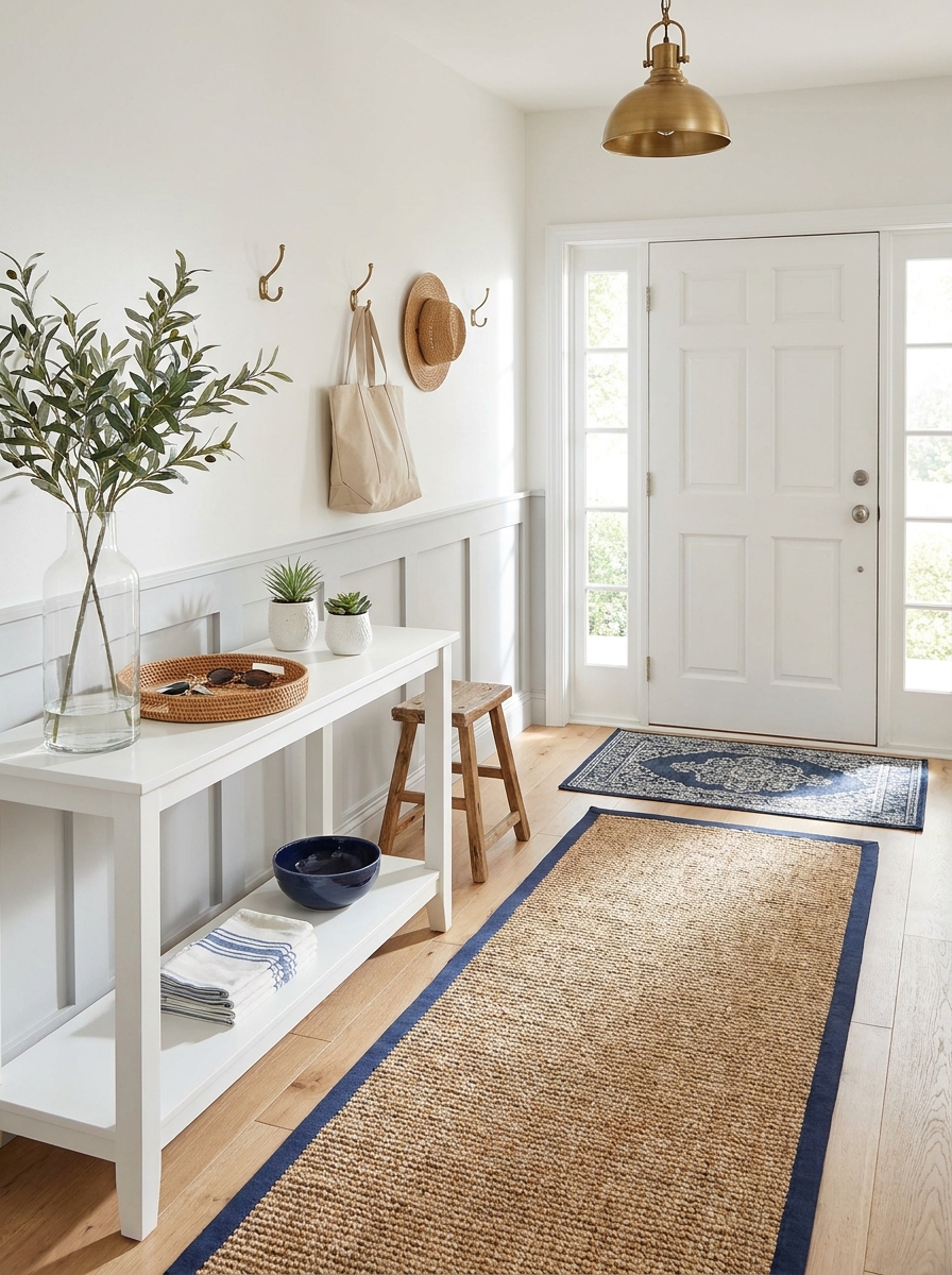 A Runner Rug That Anchors the Whole Space