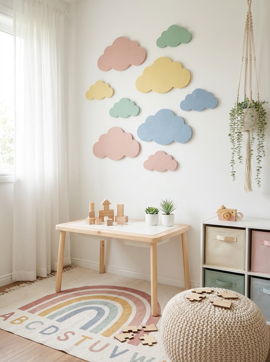 Sound-Absorbing Panels in Fun Shapes