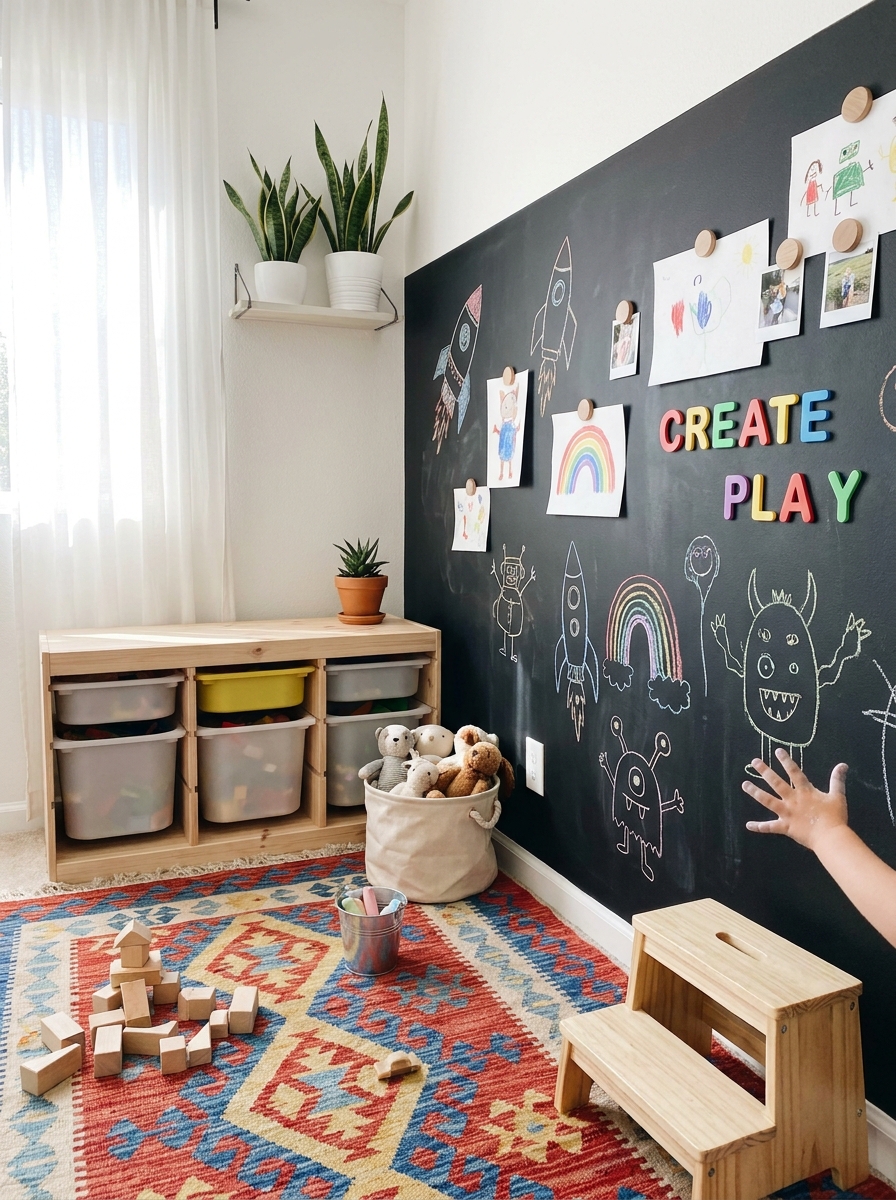 Magnetic Chalkboard Wall for Endless Creativity