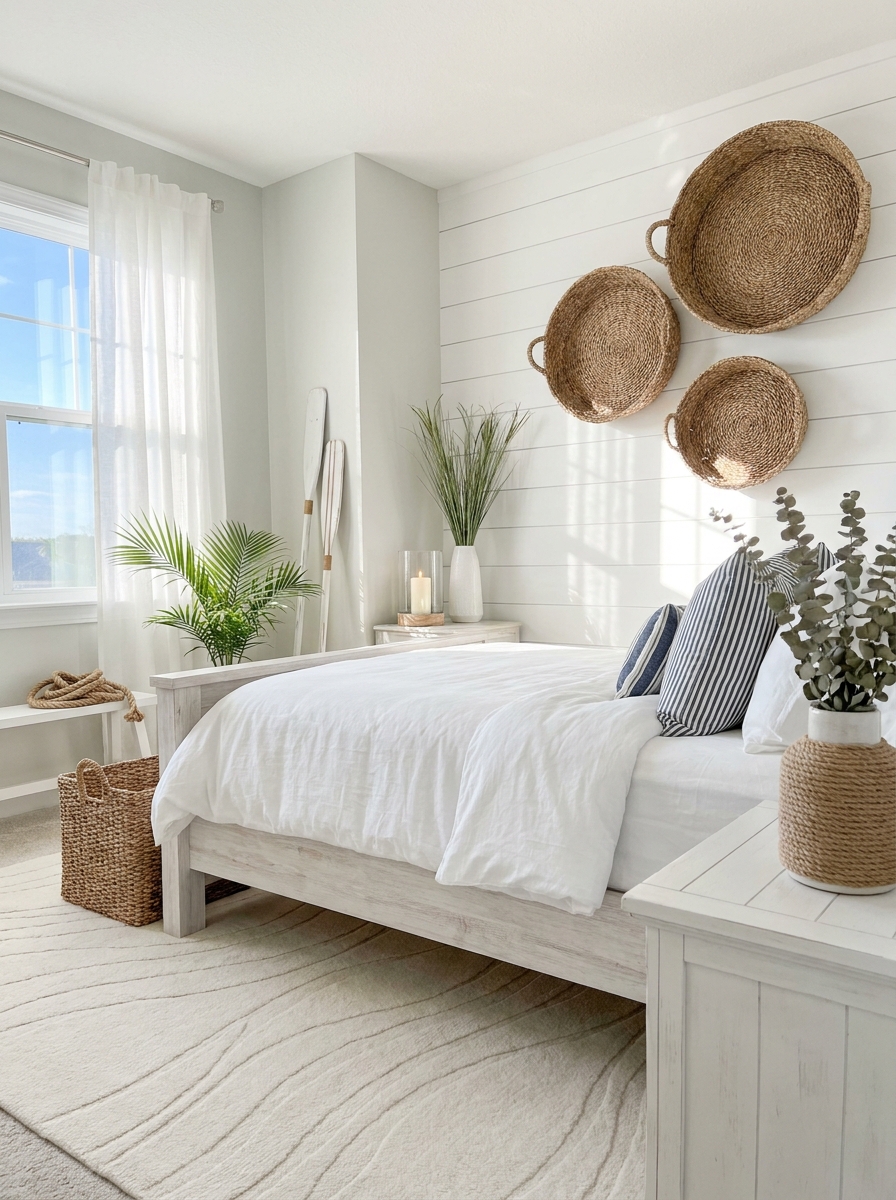 Oversized Woven Seagrass Wall Baskets