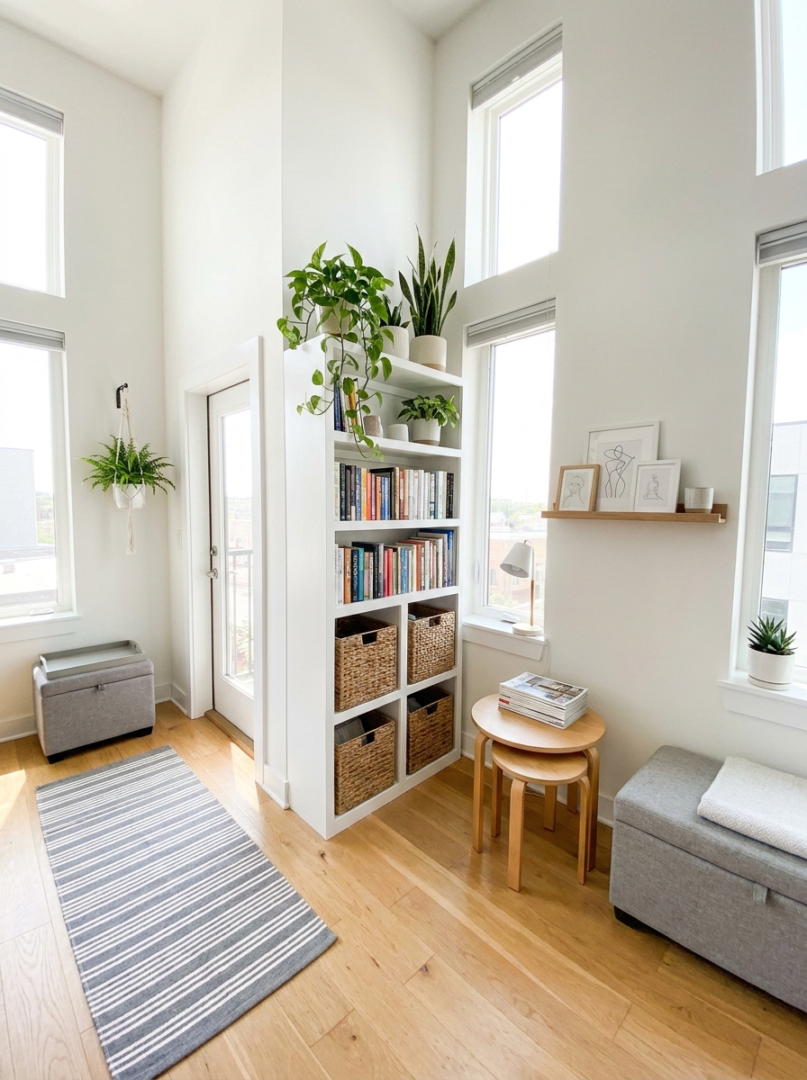 Tall Narrow Shelving That Goes Up Instead of Out