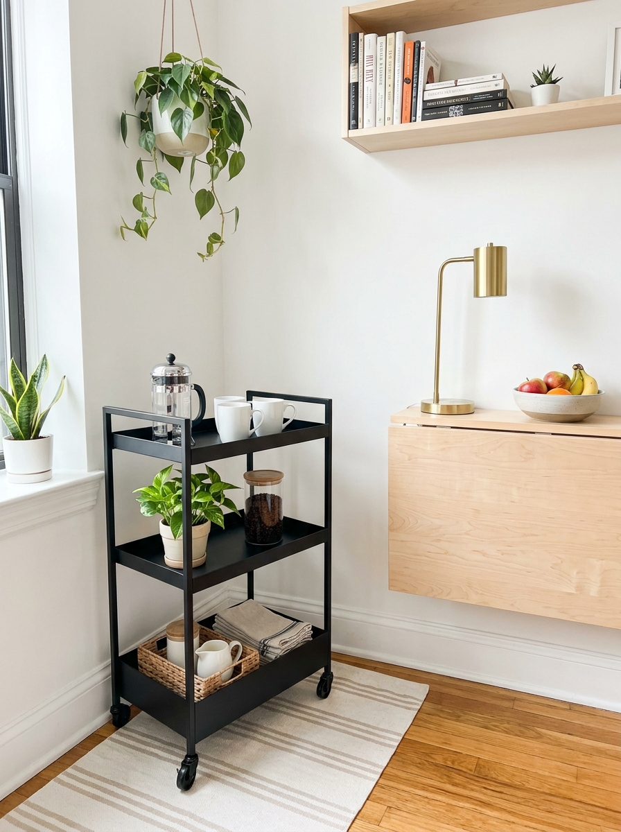 Compact Bar Carts That Roll Where You Need Them
