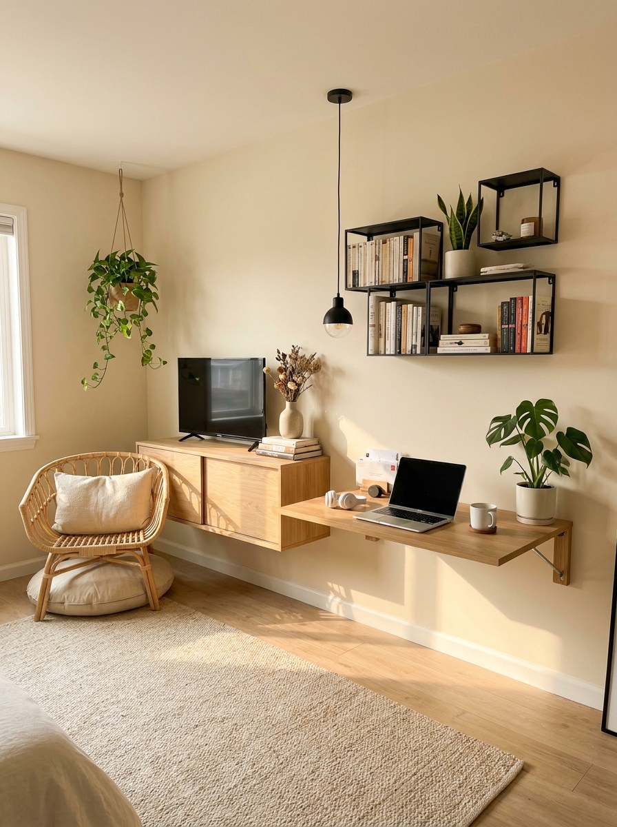 Floating Furniture That Frees Up Floor Space