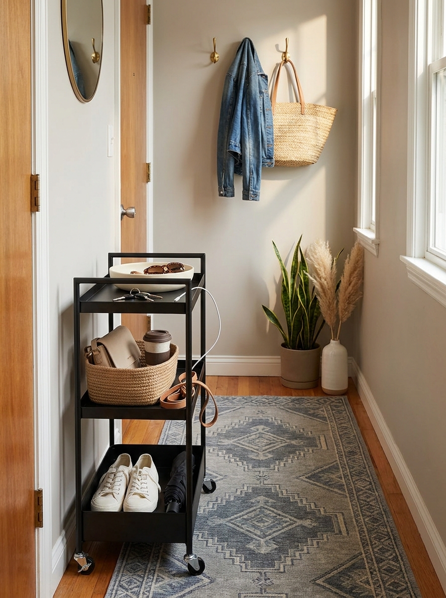 Rolling Cart That Lives by Your Door