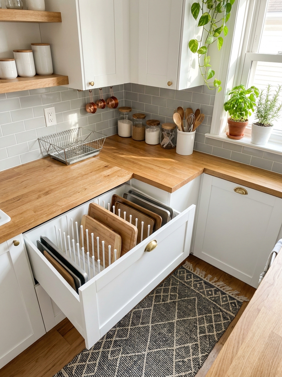 Tension Rod Dividers Inside Deep Drawers