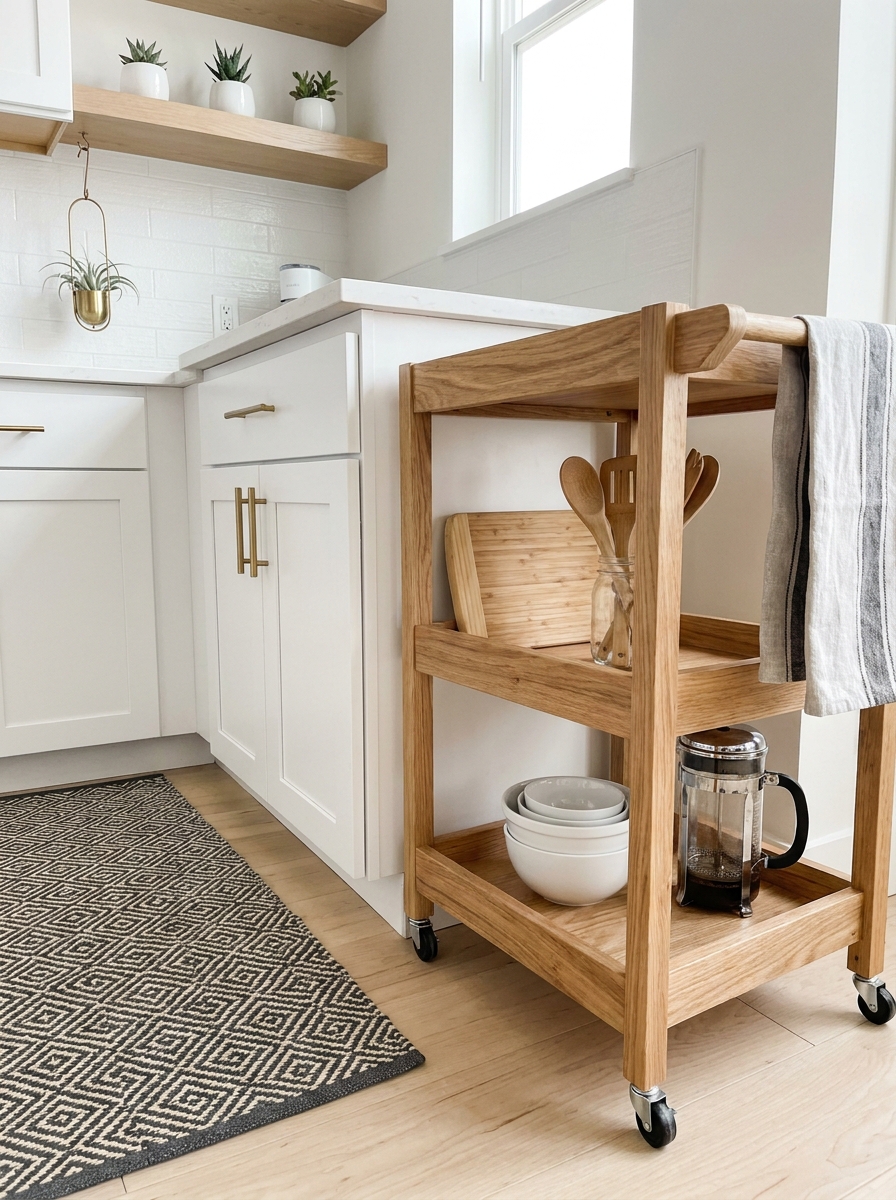 Rolling Cart for Extra Prep Space