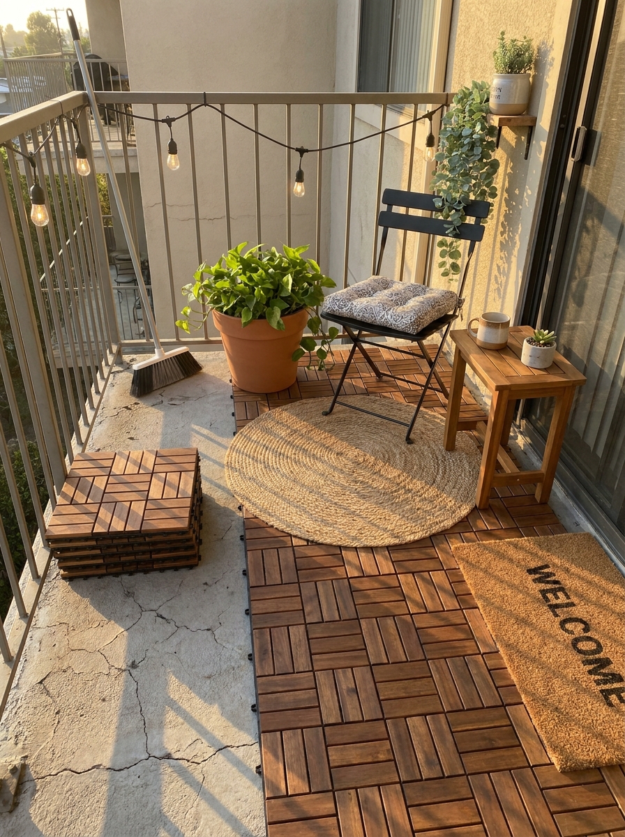 Modular Deck Tiles That Make Balcony Floors Look Intentional