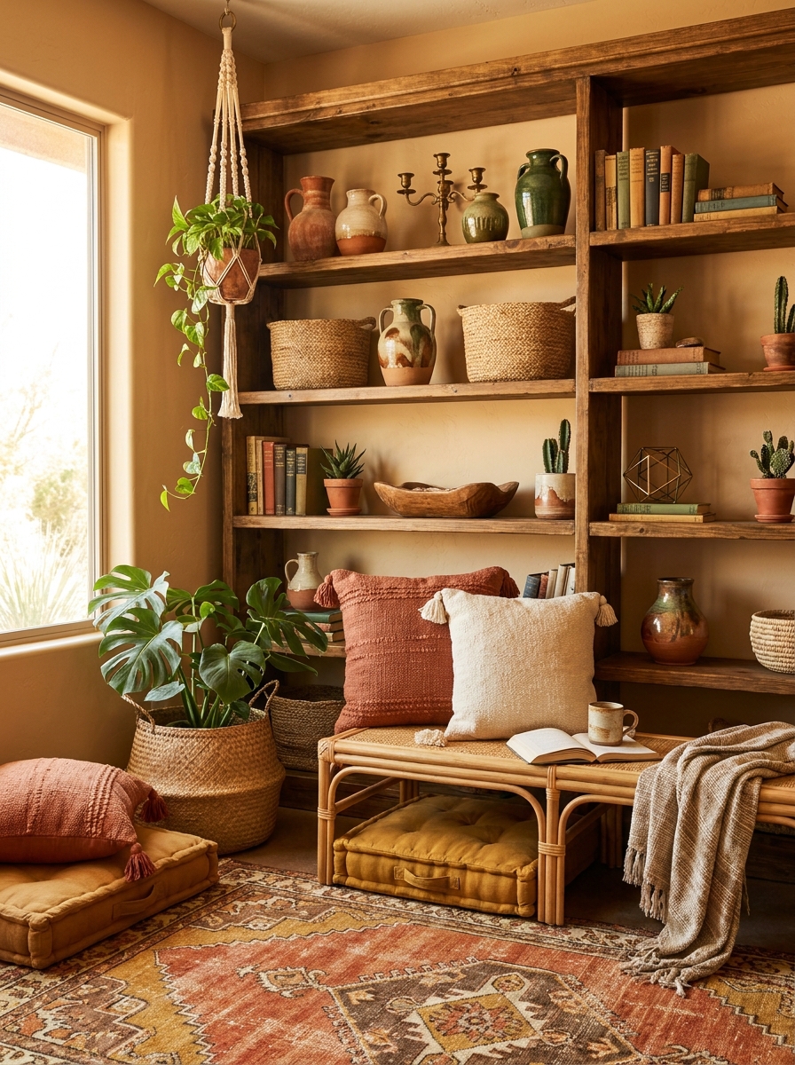 Shelving Filled with Ceramics and Collected Objects