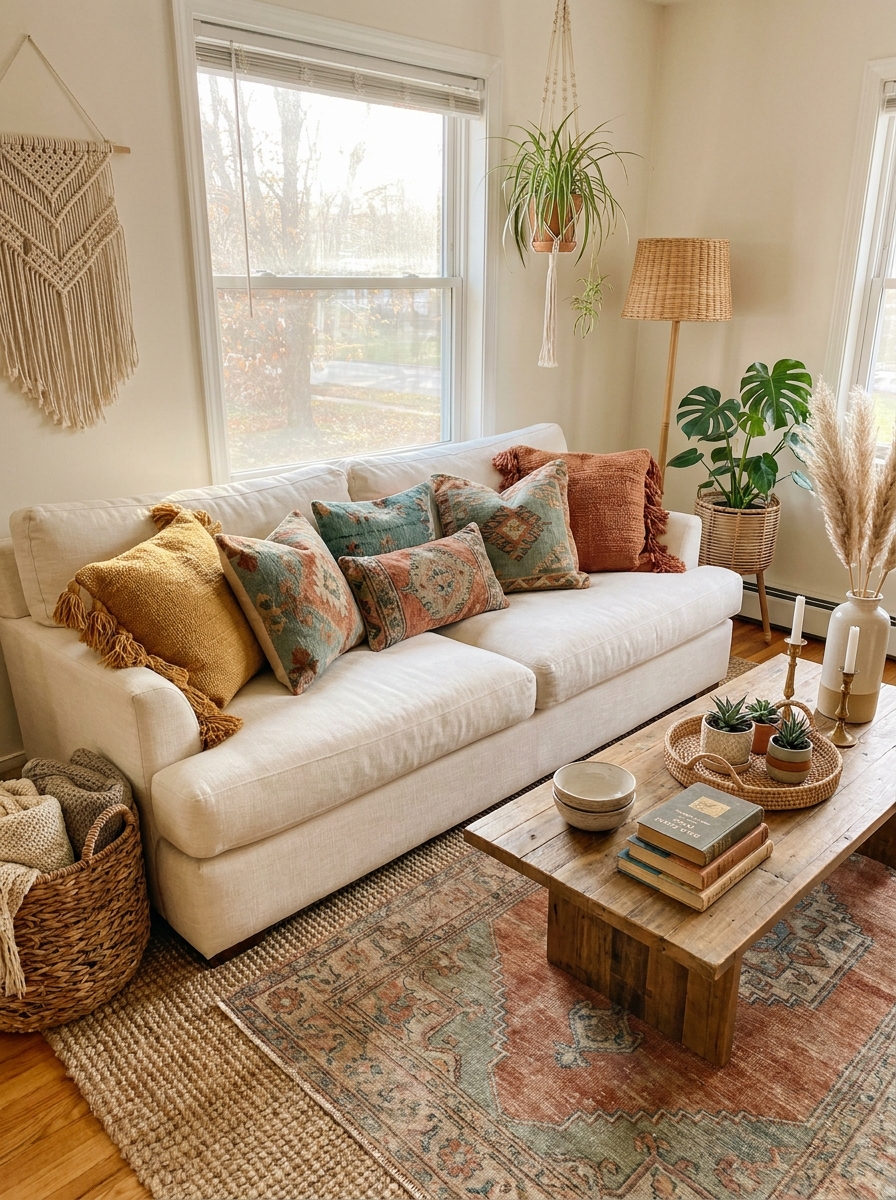 Colorful Vintage Kilim Pillows on Everything