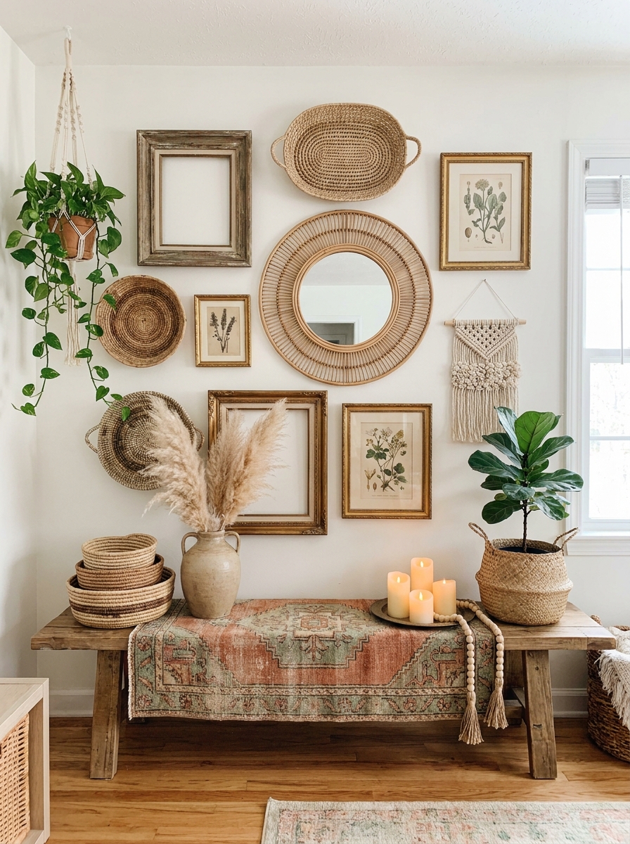 Gallery Walls with Global Finds and Vintage Treasures