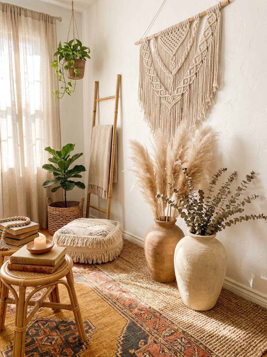 Dried Florals and Pampas Grass for Effortless Drama