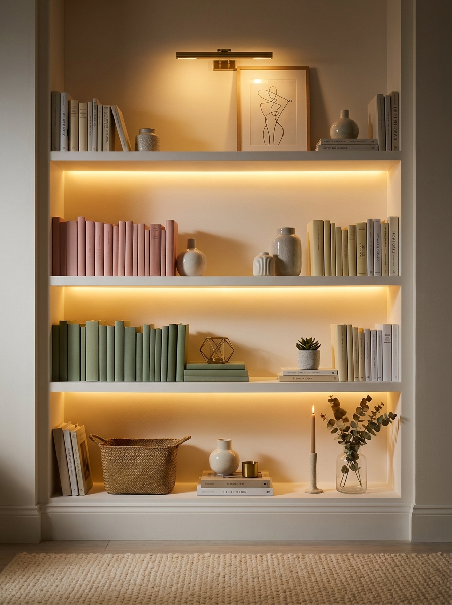 Add Lighting to Make Your Shelves Glow