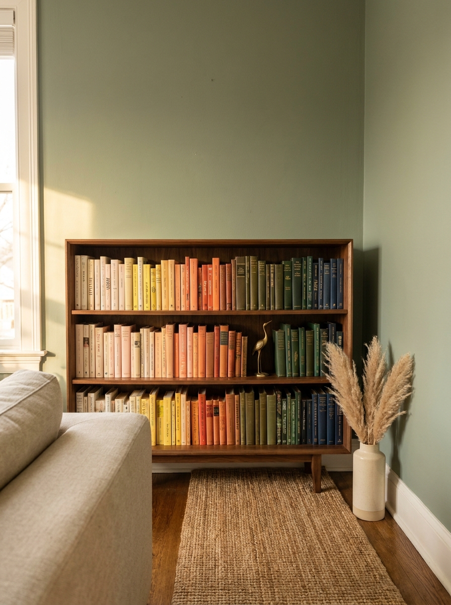 Group Books by Color for Visual Impact