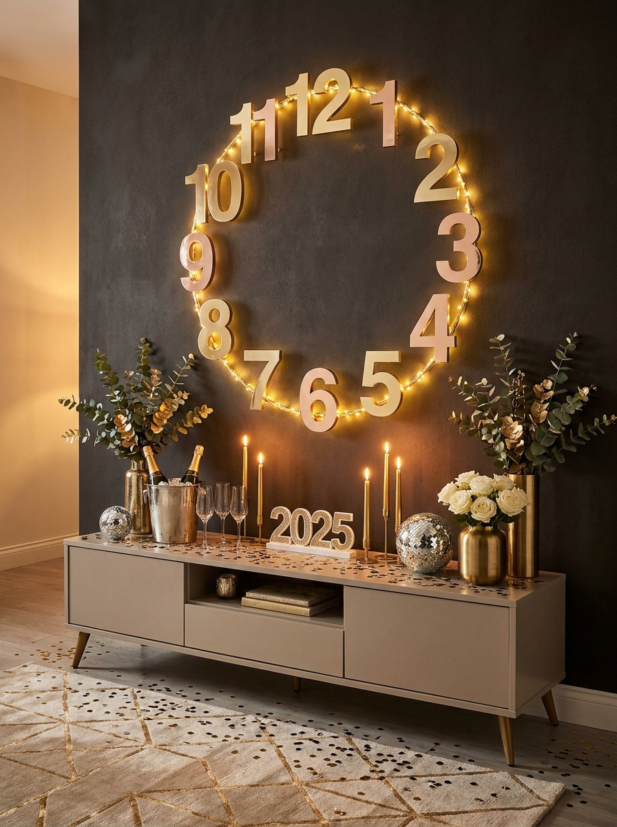 Midnight Countdown Clock Wall Installation