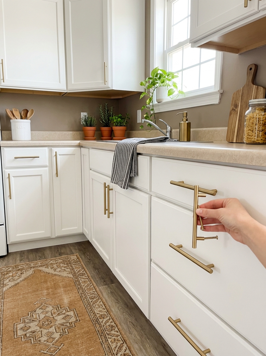 Removable Cabinet and Drawer Pull Swaps