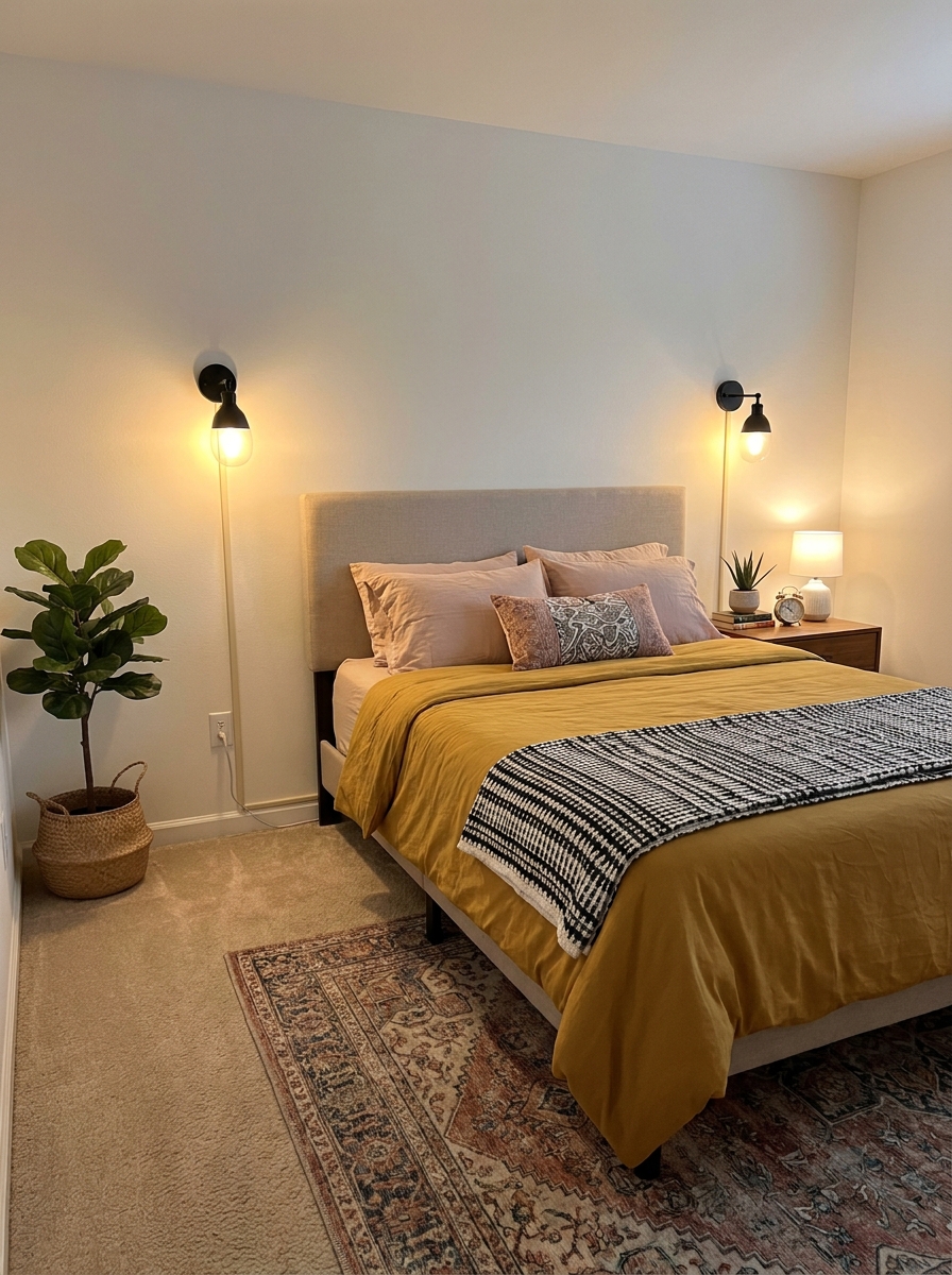 Plug-In Wall Sconces With Cord Covers