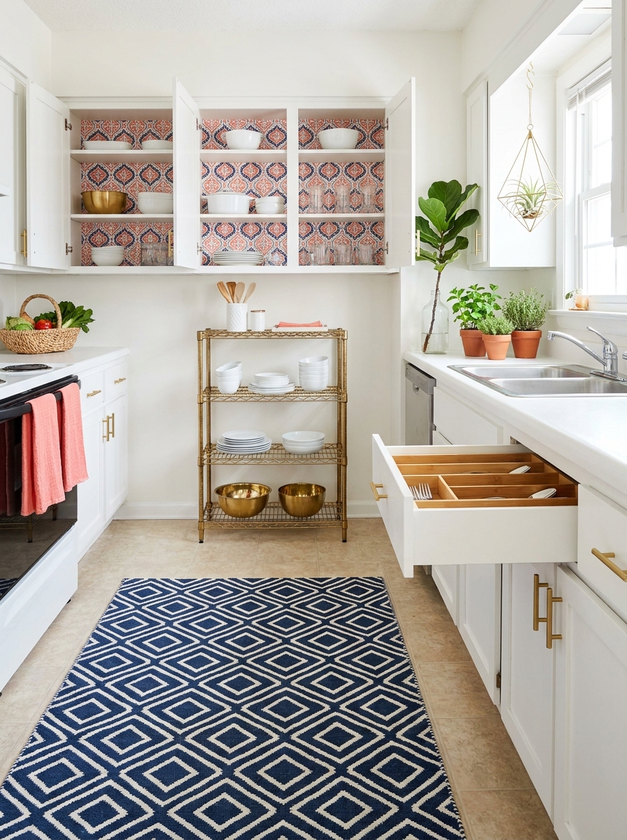 Removable Shelf Liners and Drawer Organizers