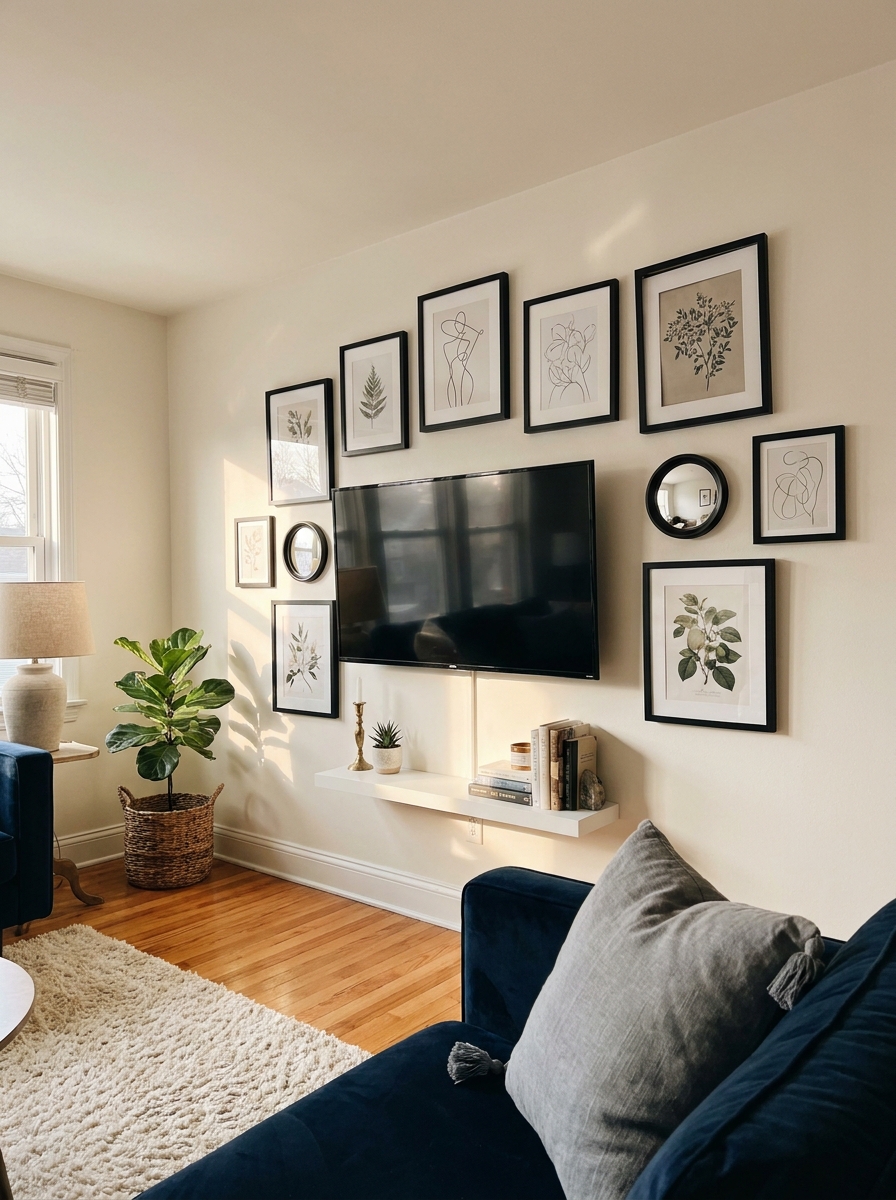 Create a Gallery Wall That Includes Your TV