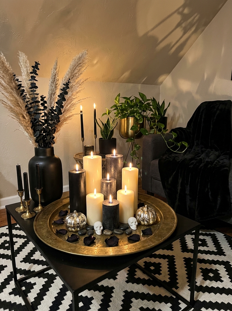 Clustered Pillar Candles on Varying Heights