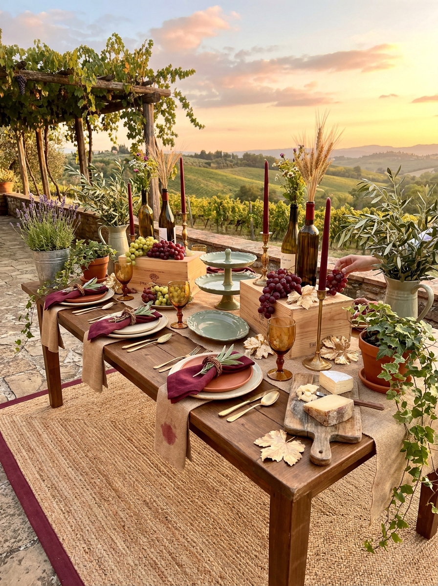 Vineyard Sunset Harvest Table