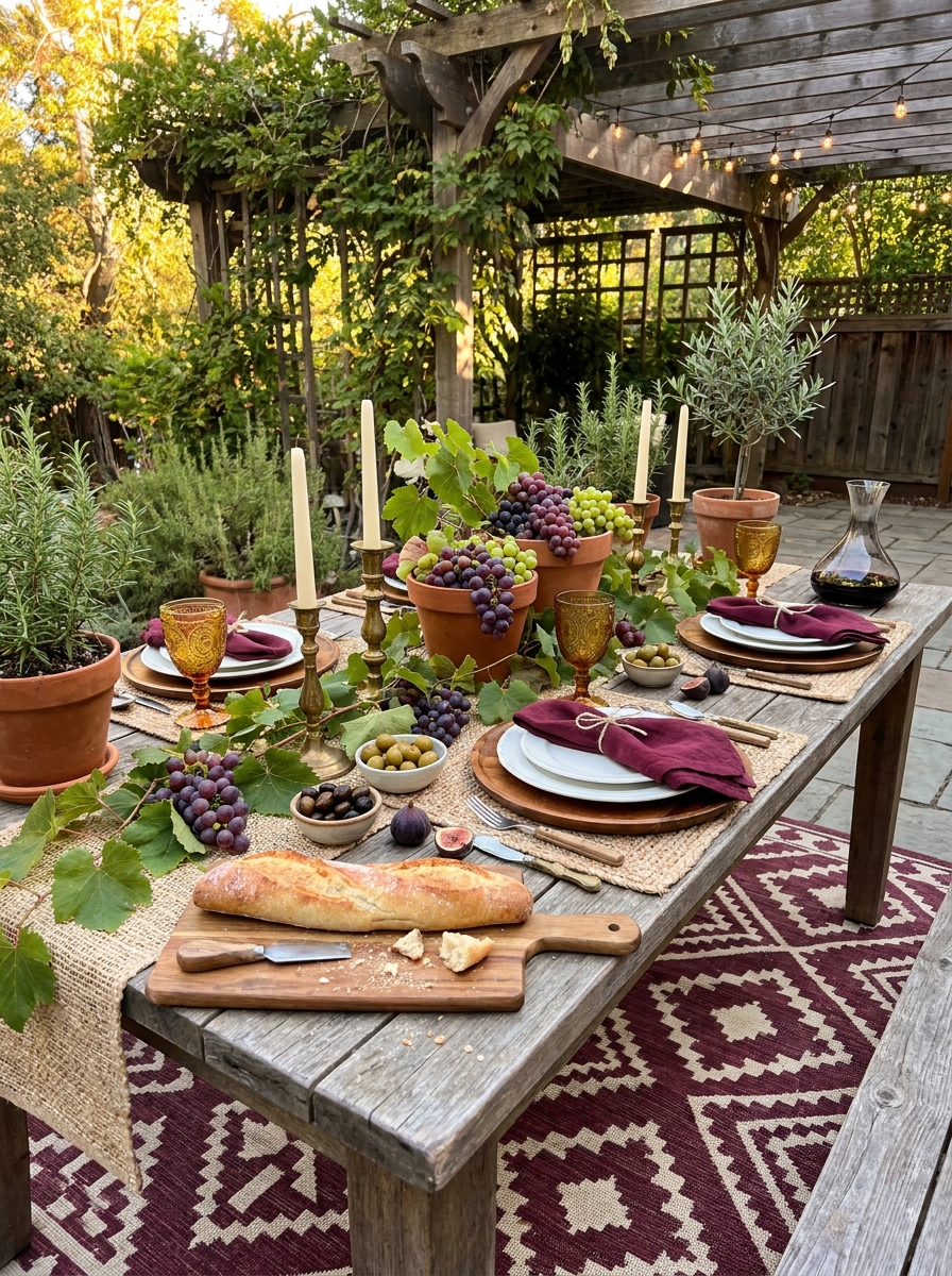 Rustic Italian Vineyard Dinner