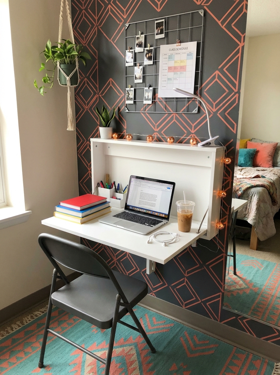 Fold-Out Desk from Closet Door