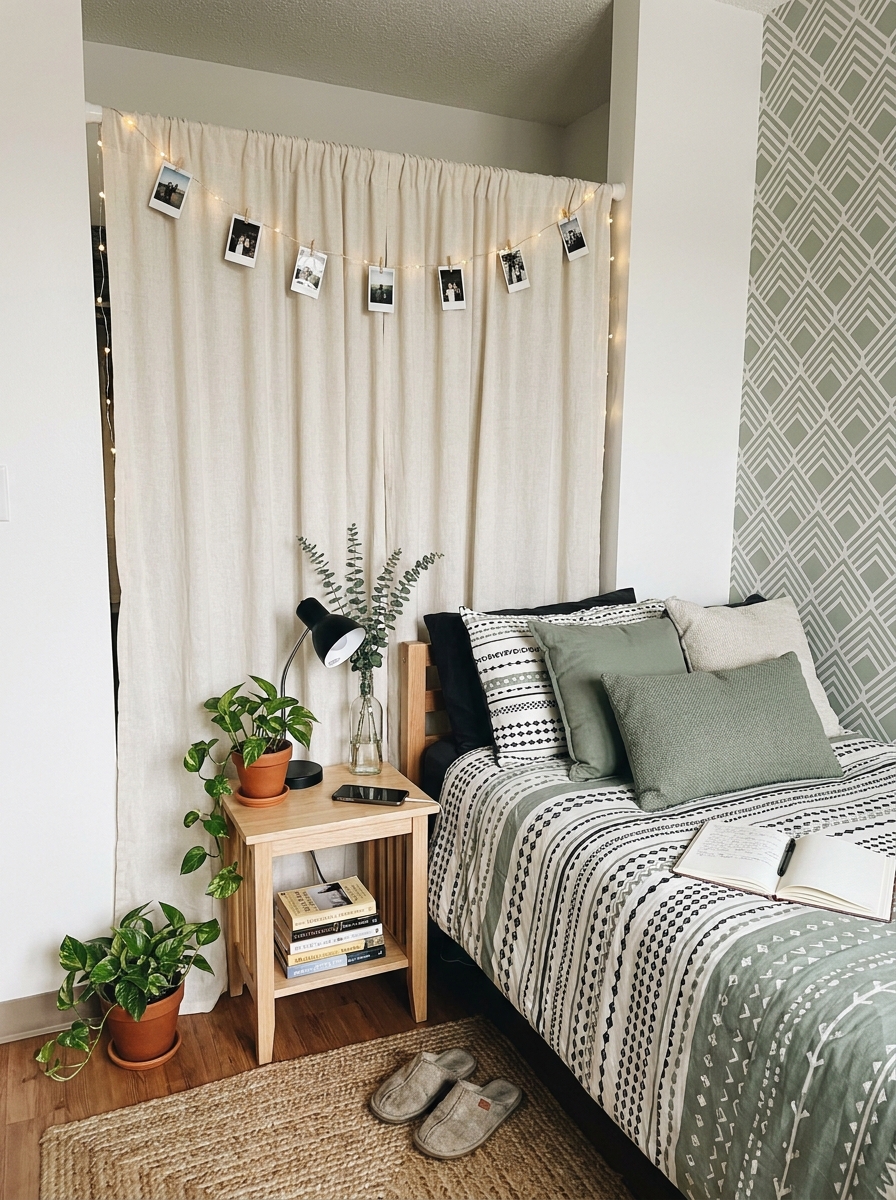 Tension Rod Curtain Hack