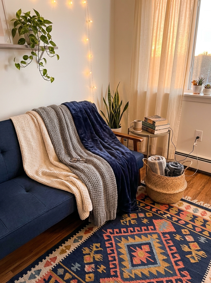 Throw Blanket Layering System
