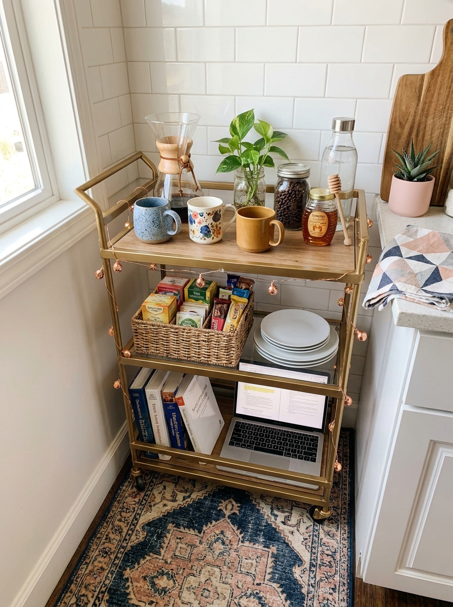 Bar Cart Kitchen Station