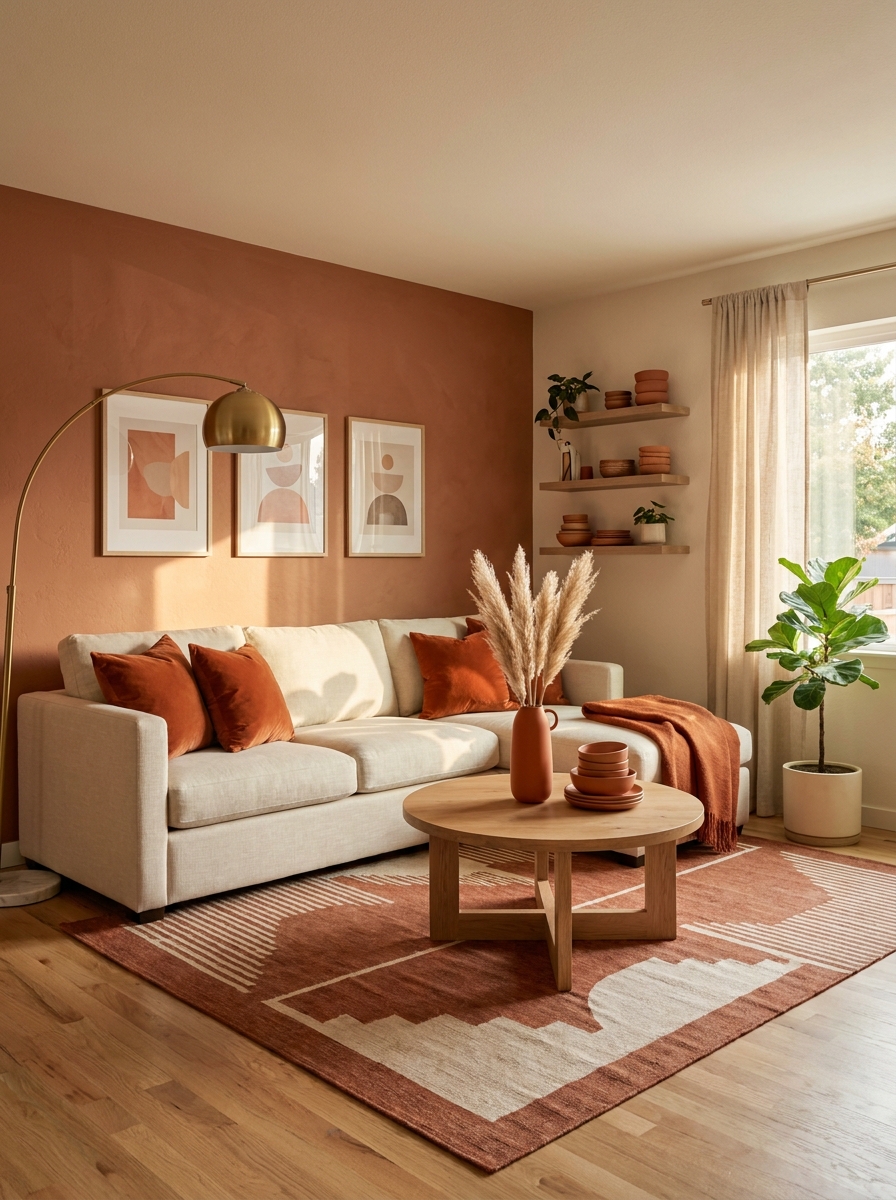 Terracotta Sunset: Warm Clay Meets Burnt Orange