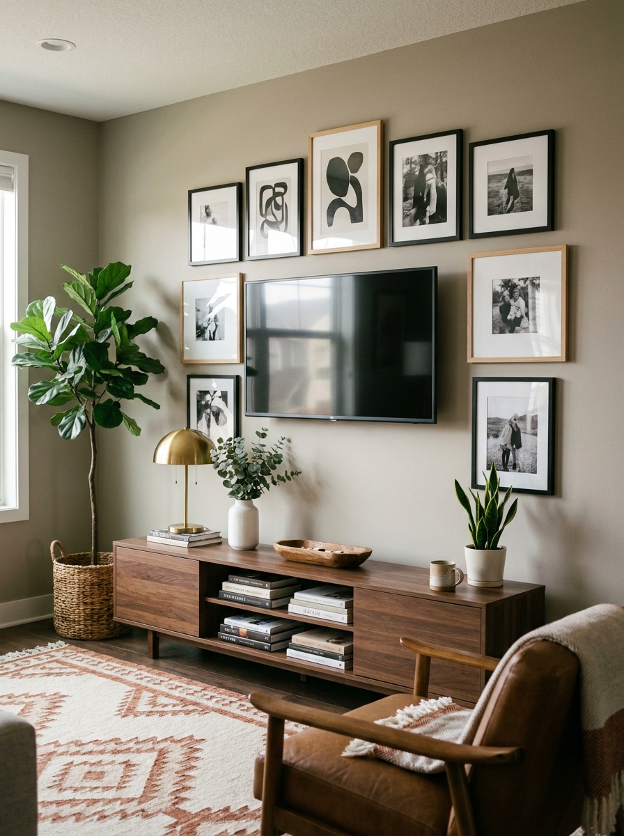 Gallery Wall Around the TV (Yes, Really!)