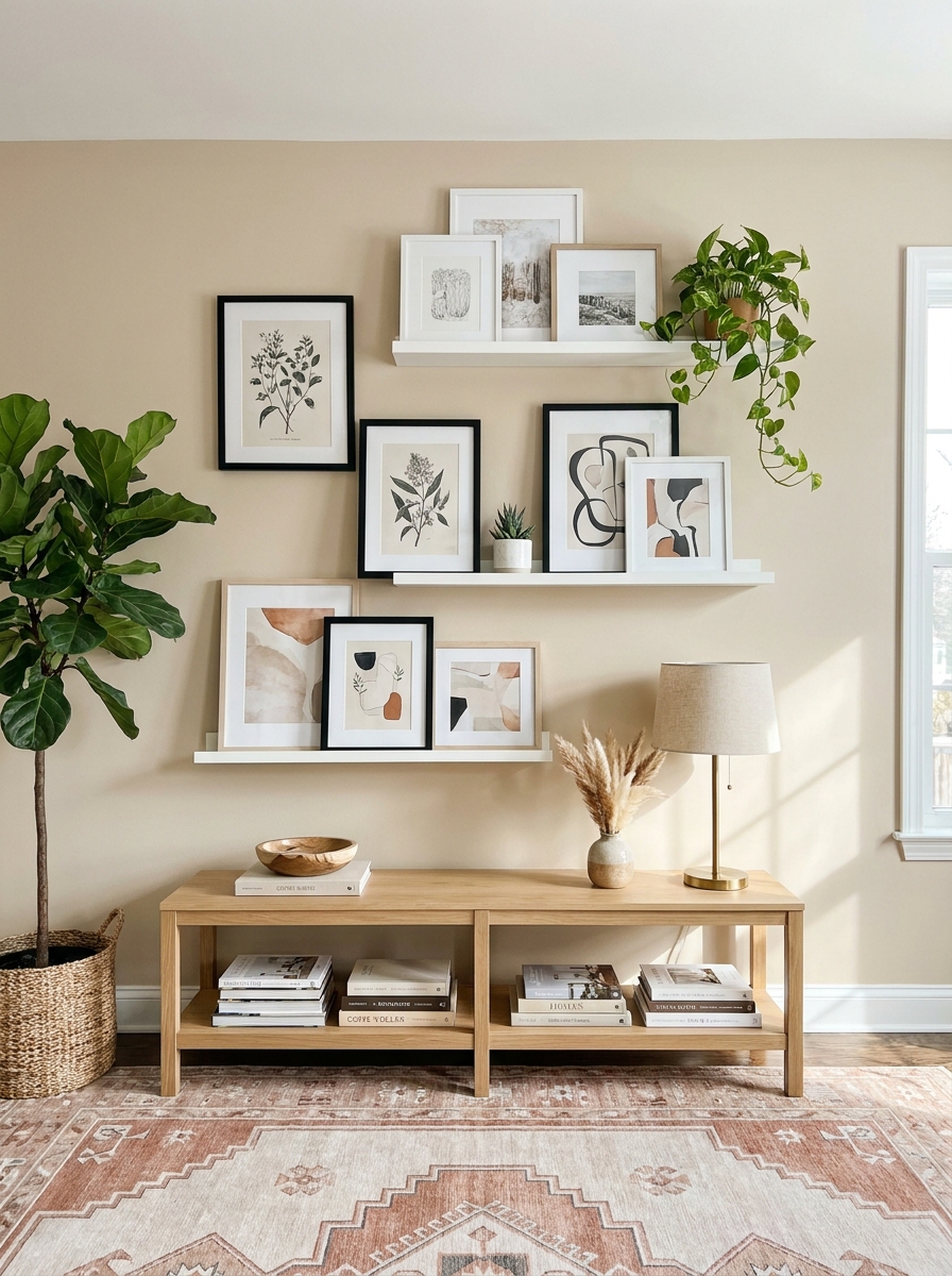 Ledge and Frame Combo Gallery Wall