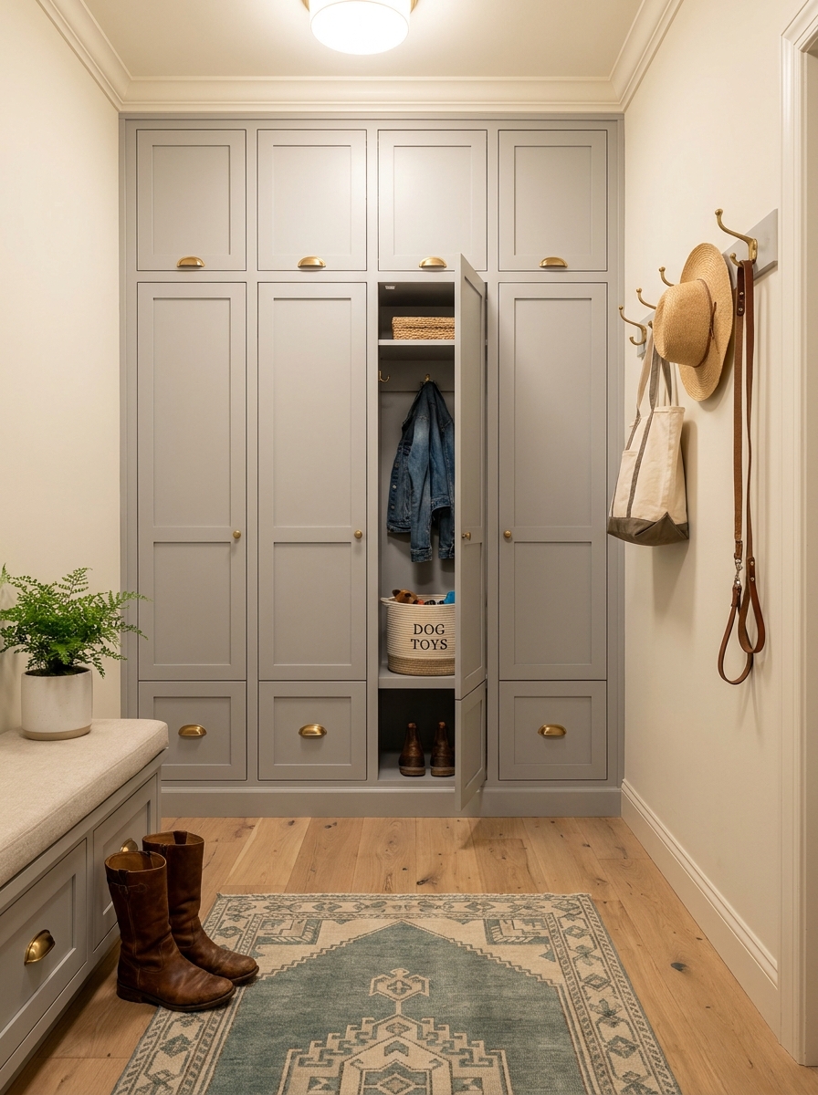 Floor-to-Ceiling Locker-Style Storage