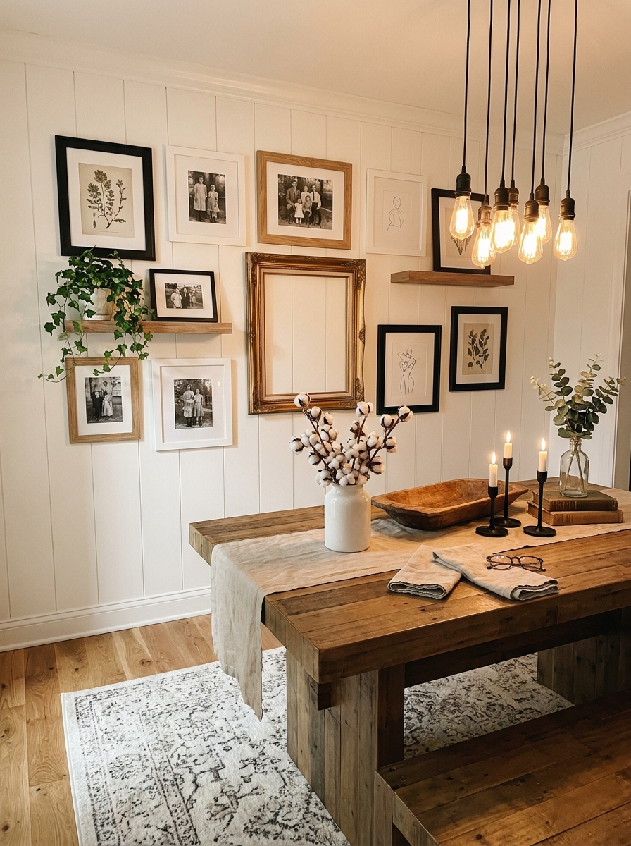 The Gallery Wall That Mixes Frames Without Looking Like a Mess