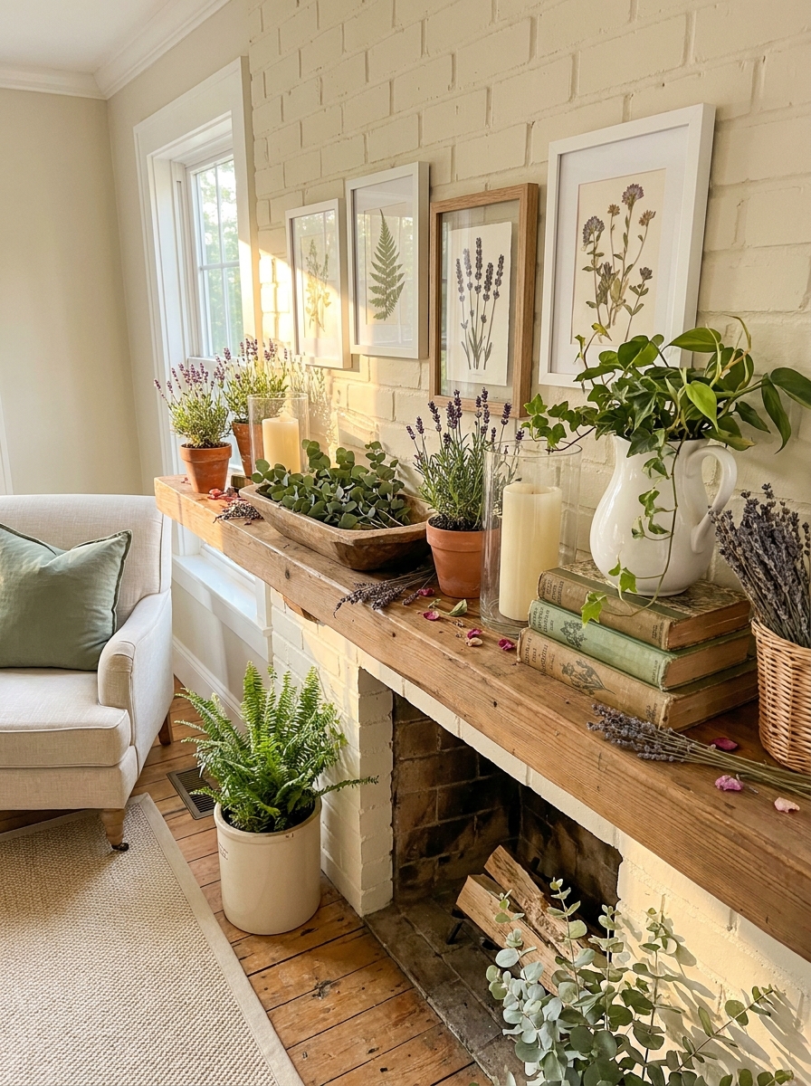 Pressed Botanical Frames with Potted Lavender