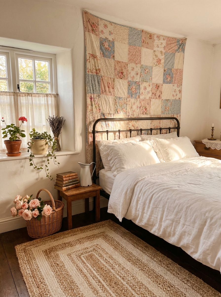 Handmade Patchwork Quilt as Wall Art