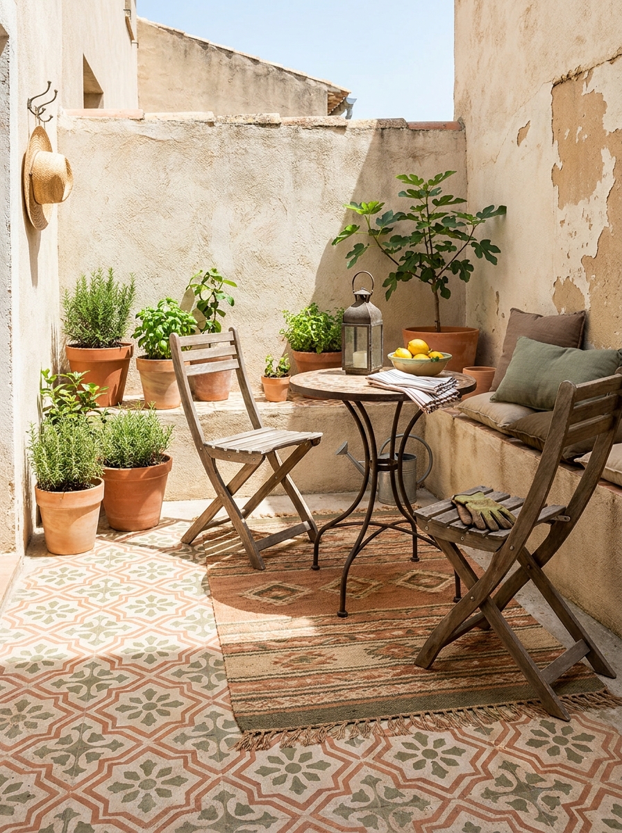 Brighten the Floor with Painted or Stenciled Patterns